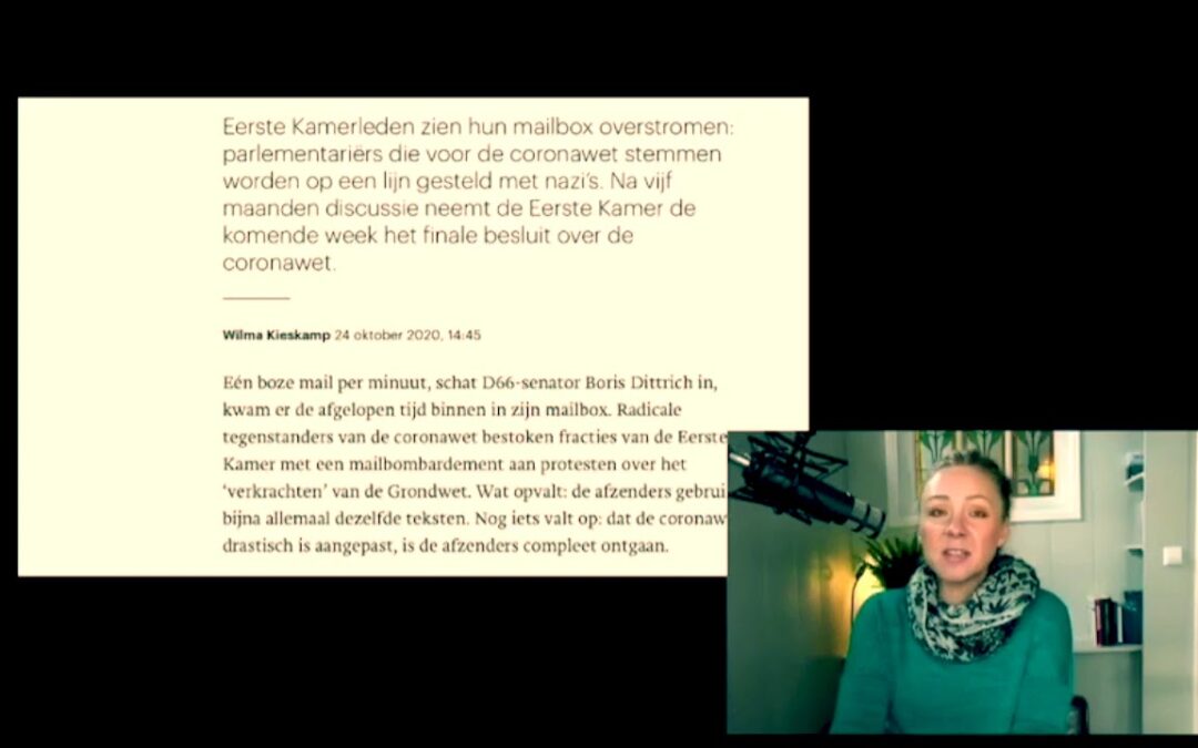 Emails Sturen naar Eerste Kamer is GEEN ‘Mailbombardement’ (Verzetskrant Trouw)