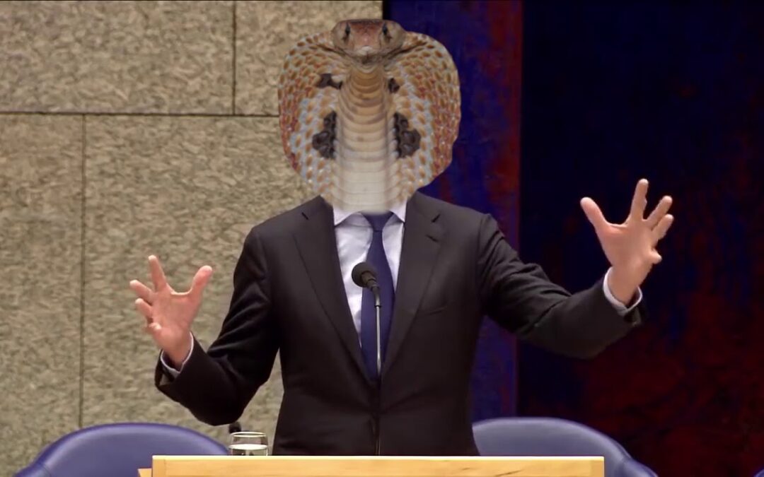 Mark Rutte tijdens het klimaatdebat